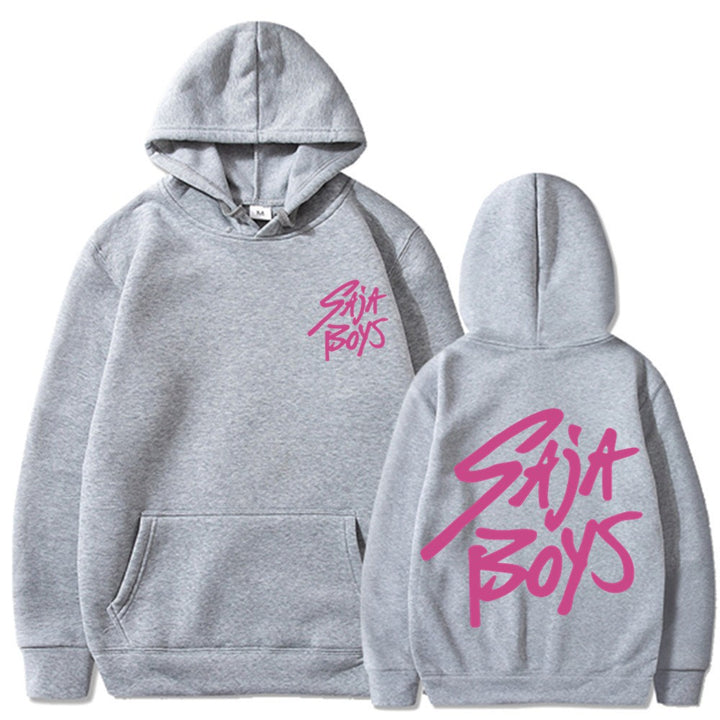 Women's hoodie with distinctive lettering and kangaroo pocket Skjora