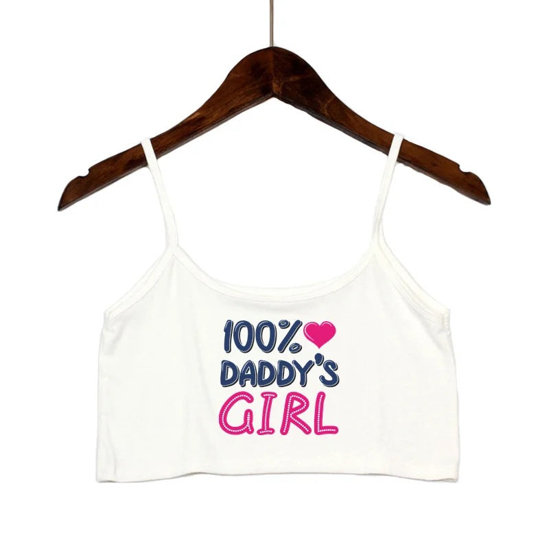 Damer moteriktig Crop-Top med dekorerte stropper Skjora