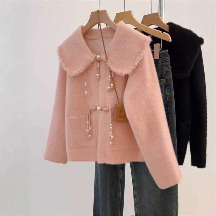 Kvinnens stilige cardigan med perledetaljer Skjora