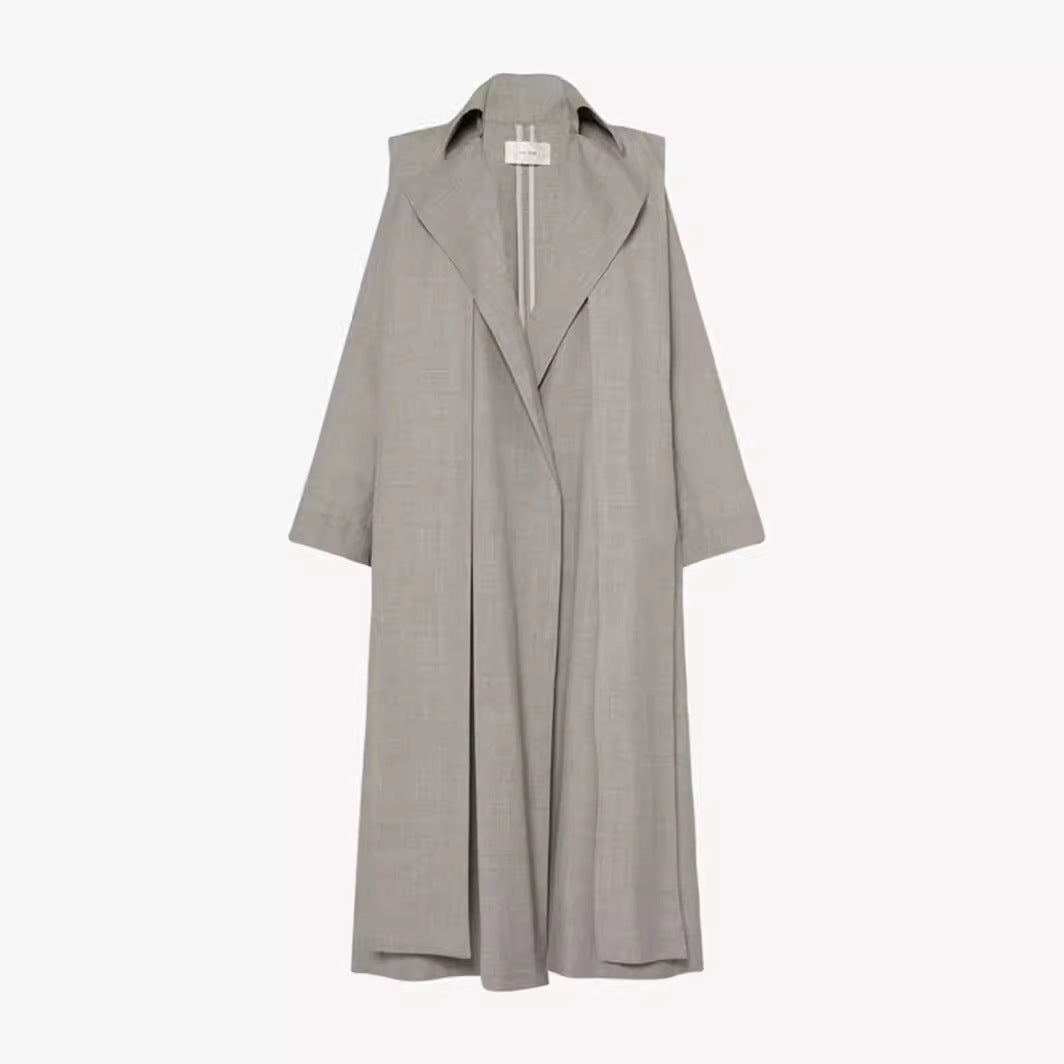 Dame Lang Oversize-Trenchcoat med bred krage Skjora