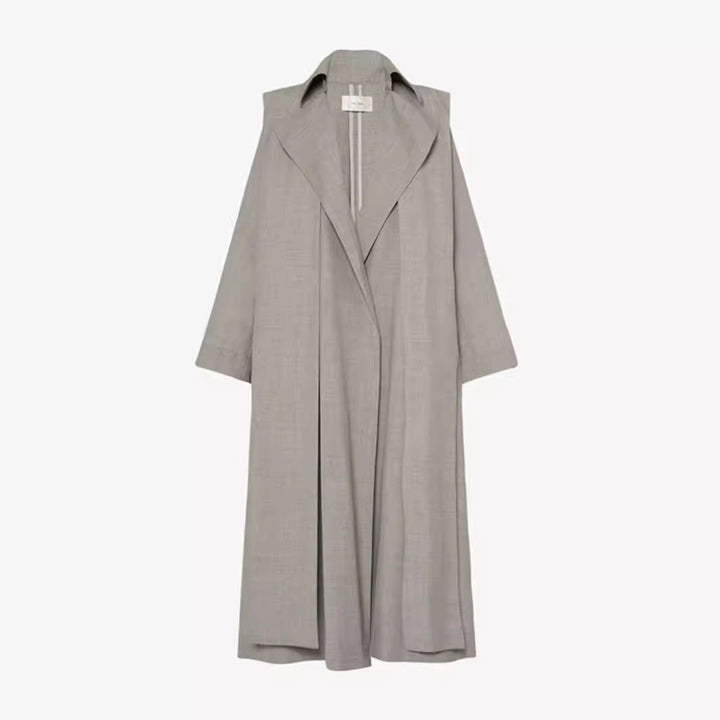 Dame Lang Oversize-Trenchcoat med bred krage Skjora