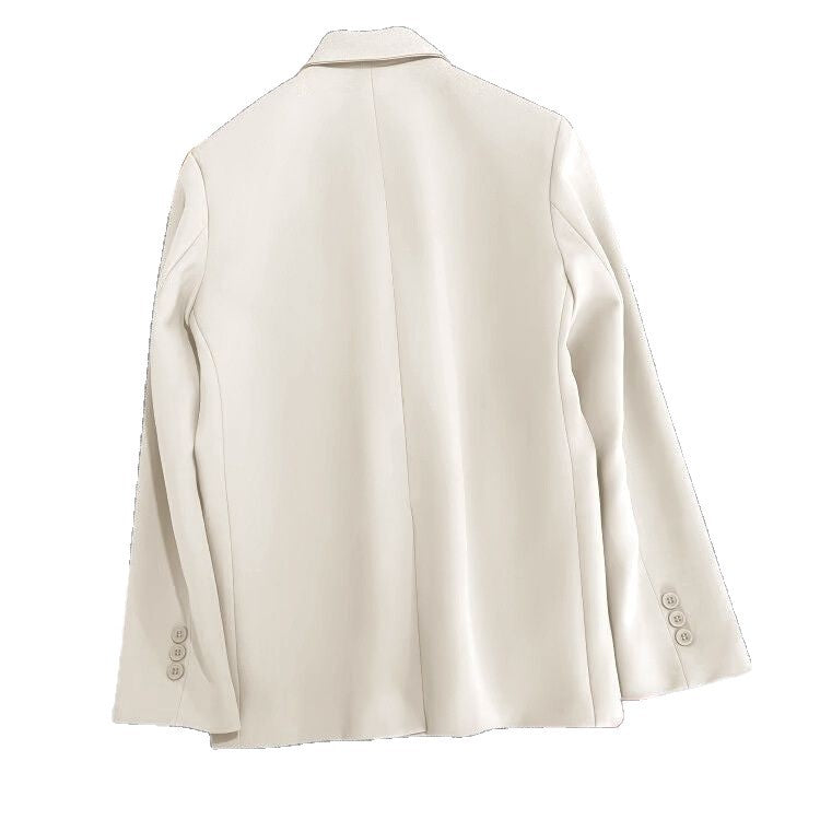Damer elegant, tettsittende dobbelspent blazer med kreativ snitt Skjora