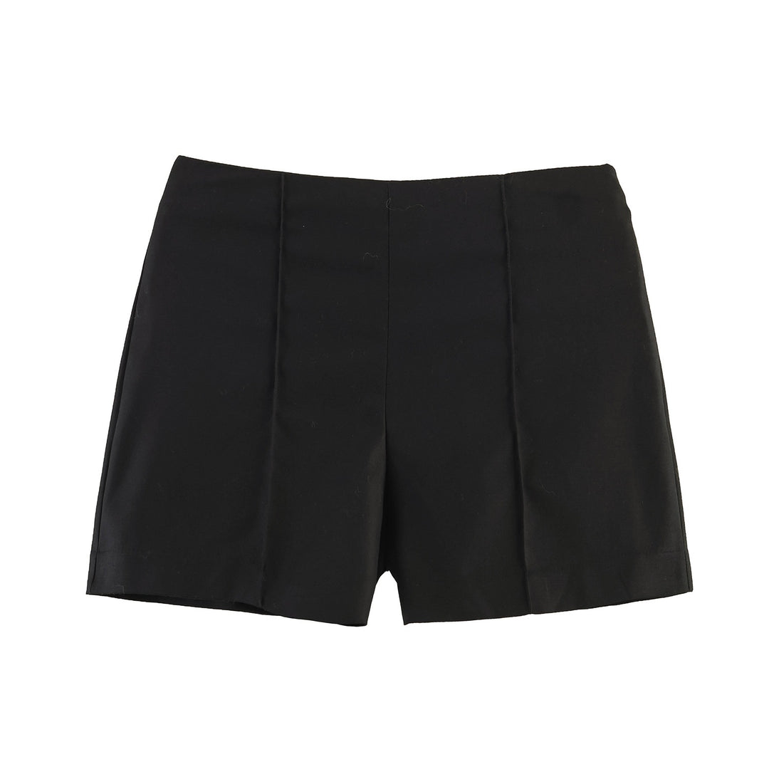 Dame elegante shorts med moderne plissee-detaljer Skjora