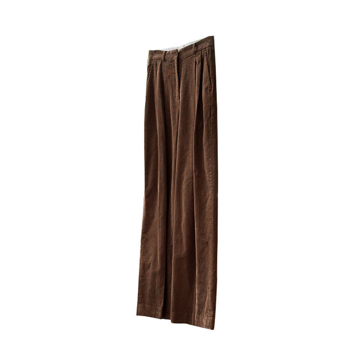 Damer Elegante vide Cordbukser med høy midje Skjora