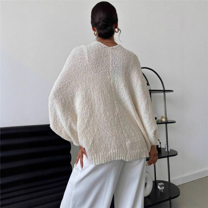 Dame Kimono Jakke med Bred Cut og Uformell Eleganse Skjora