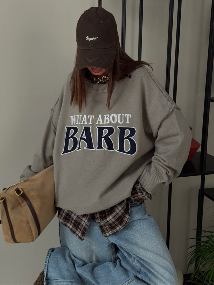 Kvinne sweatshirt med kreativ tekst og avslappet passform Skjora