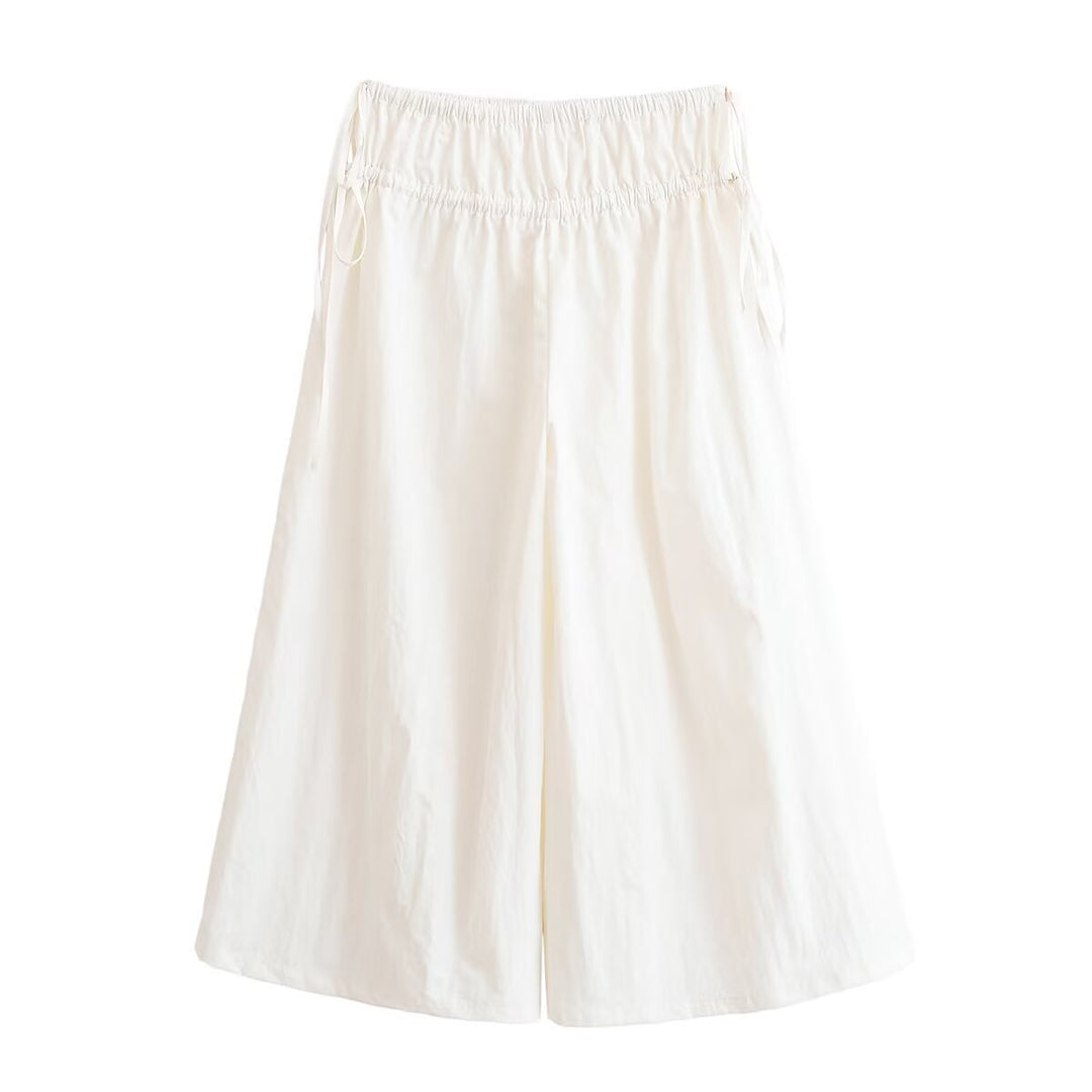 Dame vidde Culotte med elastisk belte og justerbar knyting Skjora
