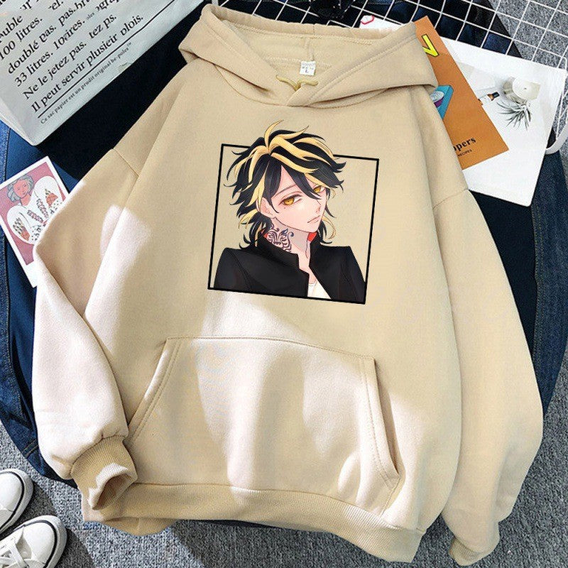 Dame hoodie med kunstnerisk design og behagelig passform Skjora