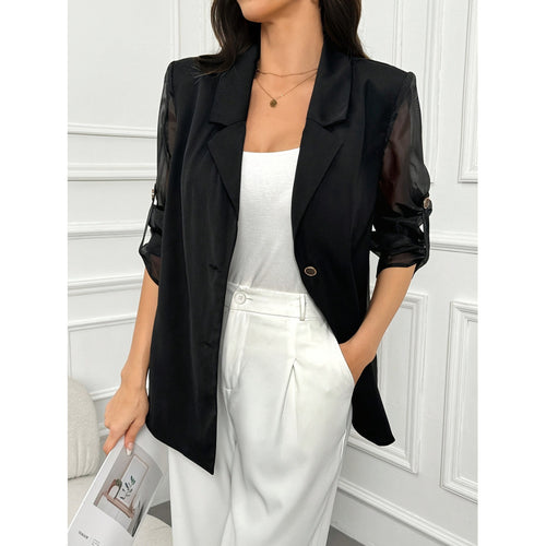 Dame Elegant Blazer med gjennomsiktige ermer Skjora