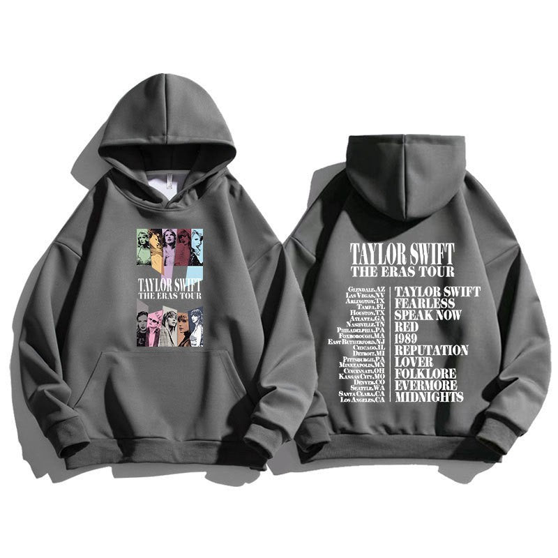 Dame hoodie med kunstnerisk motiv og inspirerende opplisting Skjora