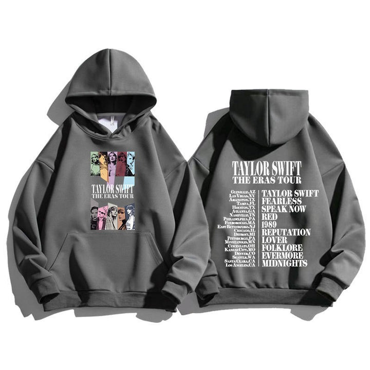 Dame hoodie med kunstnerisk motiv og inspirerende opplisting Skjora