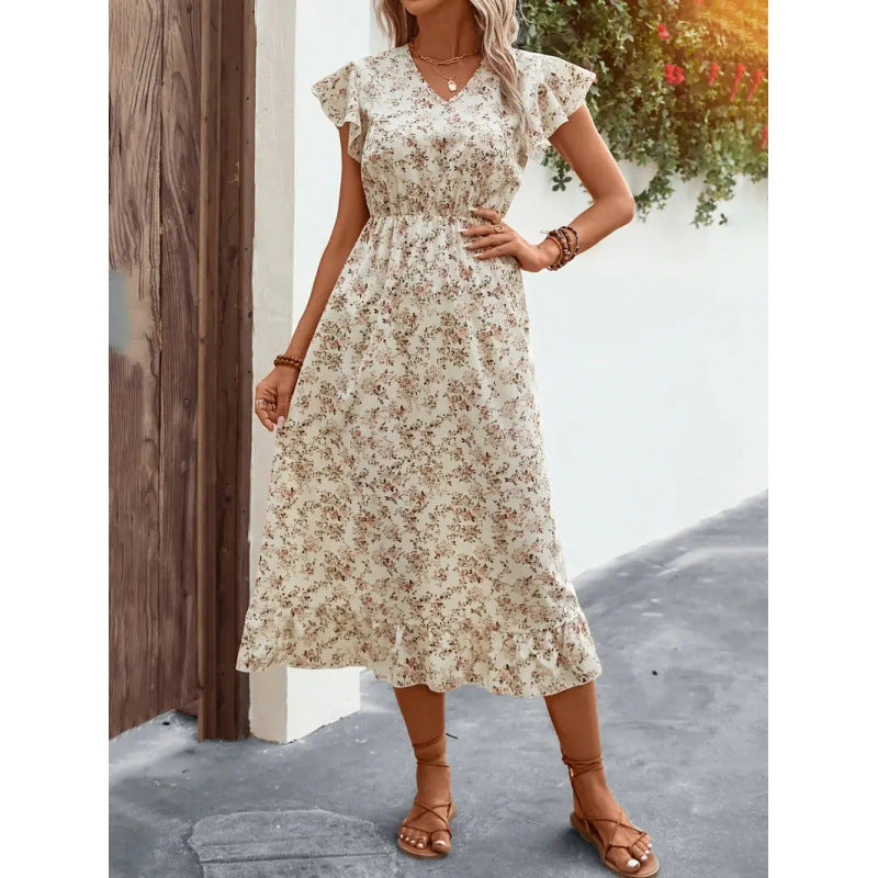 Dame Midi-kjole med blomsterdesign Skjora