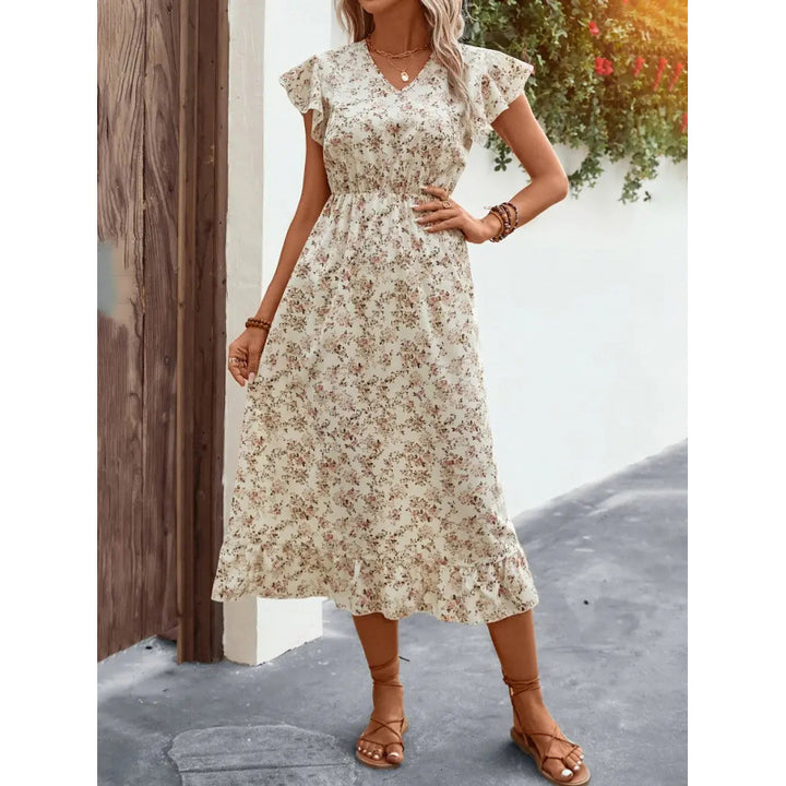 Dame Midi-kjole med blomsterdesign Skjora
