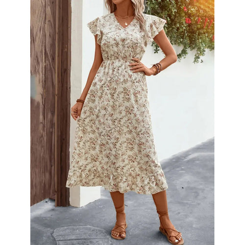 Dame Midi-kjole med blomsterdesign Skjora