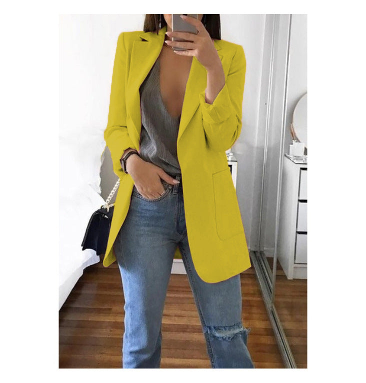 Dame elegant blazer med innsvingt snitt og praktiske lommer Skjora