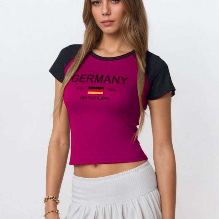 Damer sporty T-skjorte med avslappet London-print Skjora
