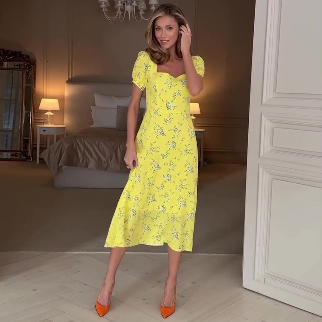 Dame sommerkjole med blomsterdesign Skjora