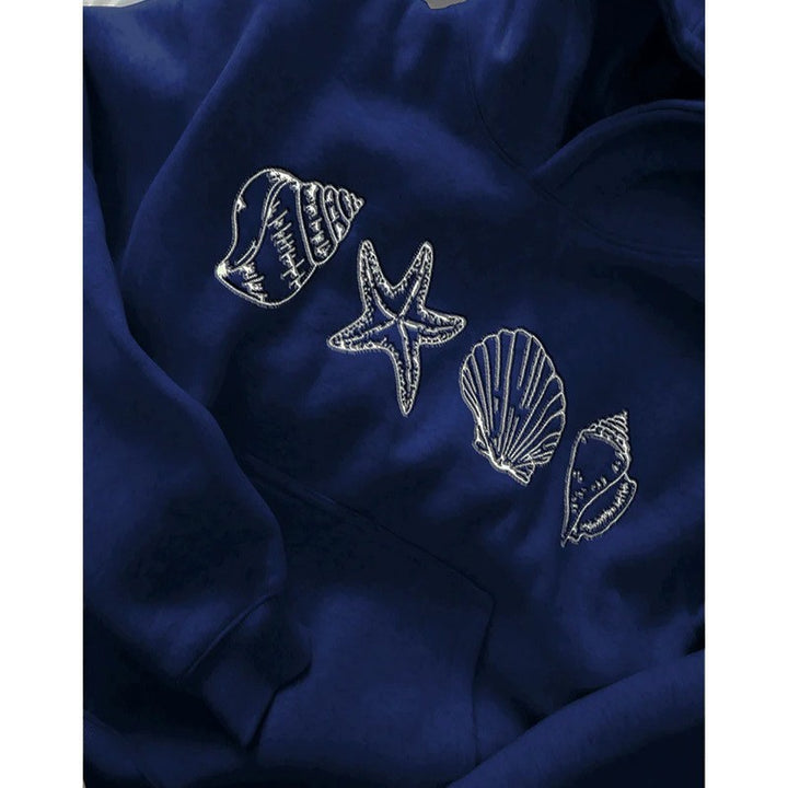 Women's hoodie with maritime motif and soft fabric Skjora