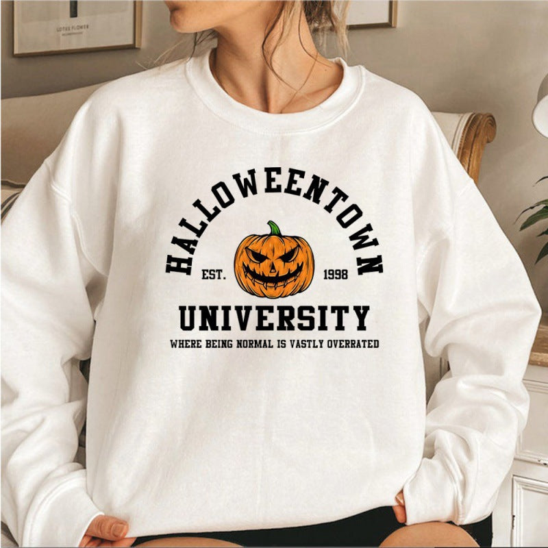 Kvinners genser med kreativ Halloween-design og komfortabel passform Skjora