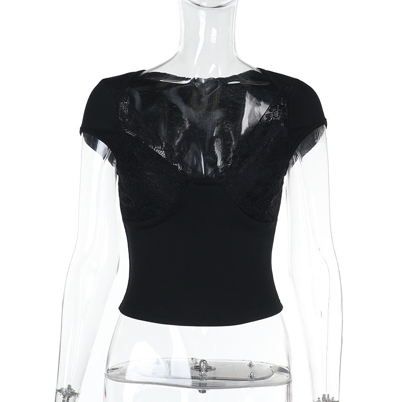 Dame blonde-bustier med raffinert nettdesign Skjora