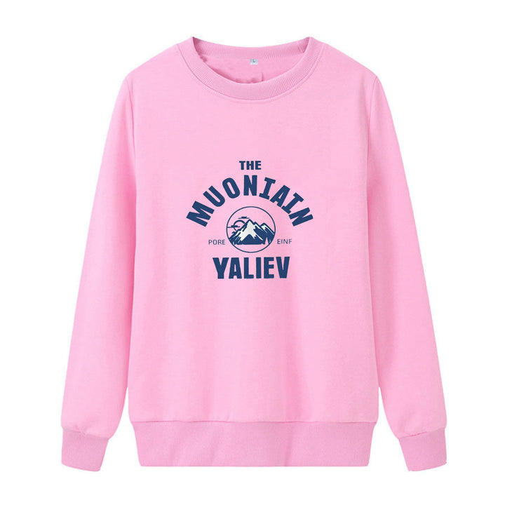 Kvinnelig koselig genser med frontfjellmotiv Skjora
