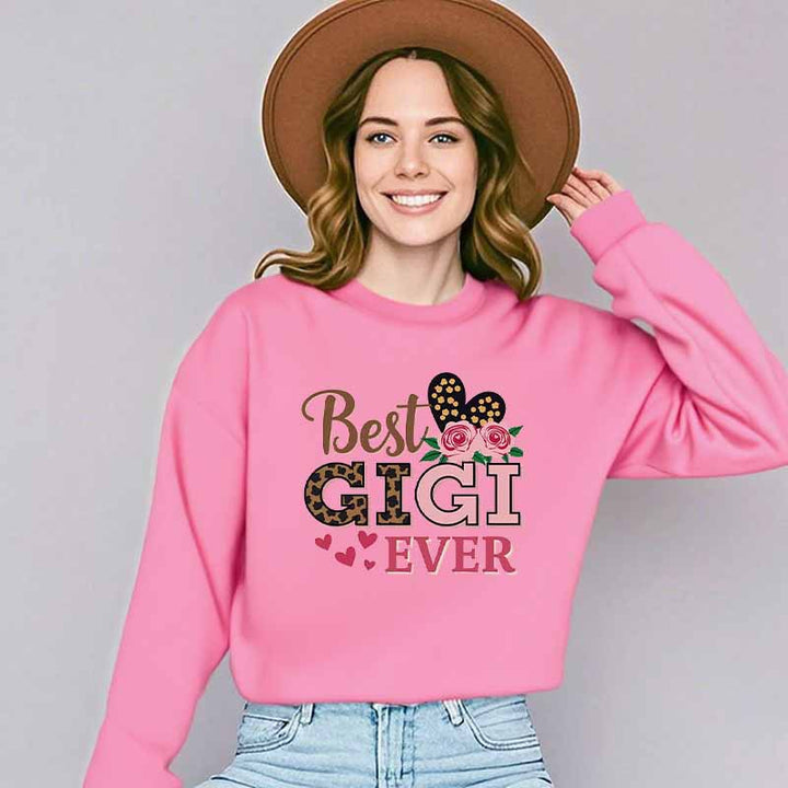 Dame sweatshirt med kreativ Gigi motiv Skjora