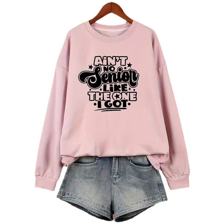 Dame sweatshirt med avslappet slogan design Skjora