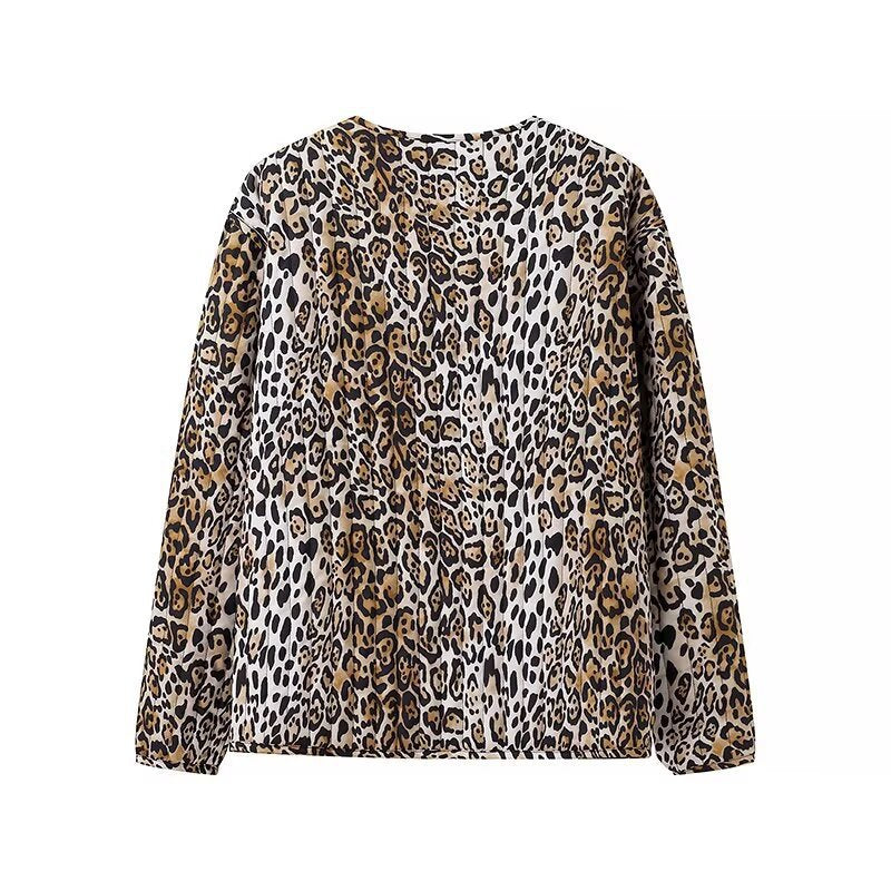 Kvinnes Urban Mønstret Jakke med Praktisk Belte Skjora