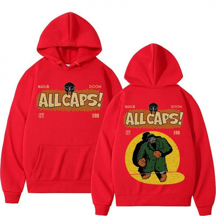 Dame hoodie med kreativt komikktrykk Skjora