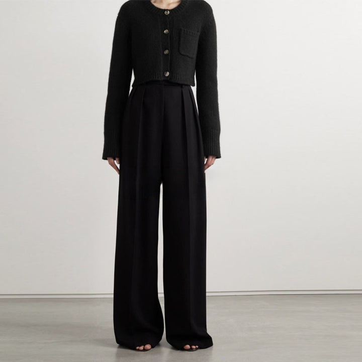 Damer Kort Strikk cardigan med knapper Skjora