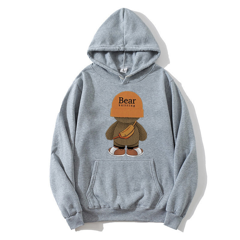 Damen Kapuzenpullover mit verspieltem Bärenmotiv und hochwertigem Fleece Skjora