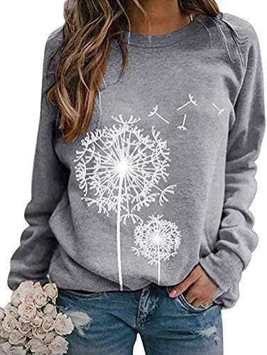 Kvinne sweatshirts med elegant løvetannmotiv Skjora