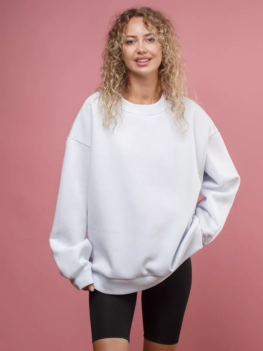 Damens casual sweatshirt med brede skuldre og myk foring Skjora