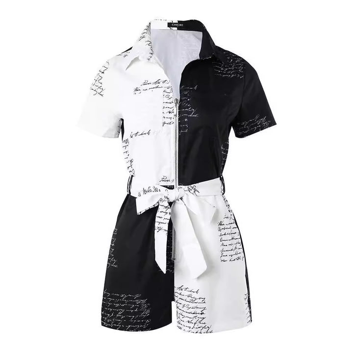 Dame Modisk Jumpsuit med trykkdesign og innsvingt snitt Skjora