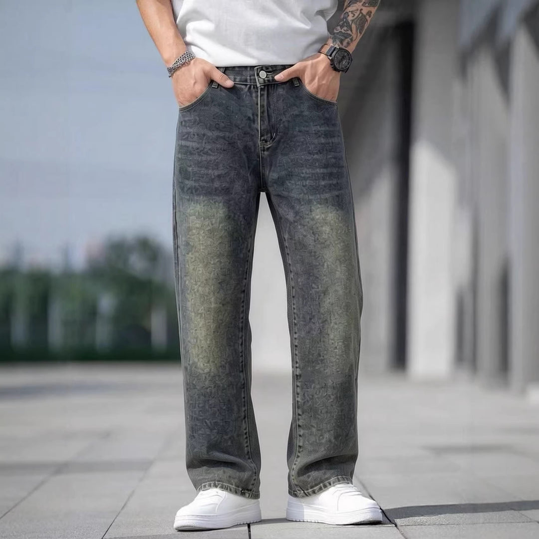 Herre casual jeans med unik design Skjora