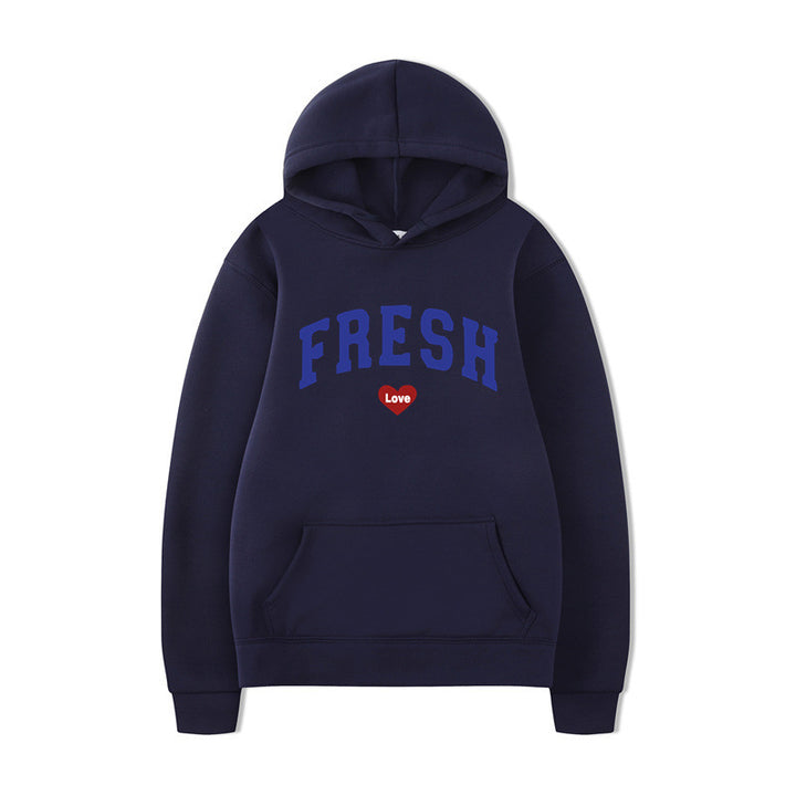 Women's hoodie with playful lettering and soft inner fleece Skjora