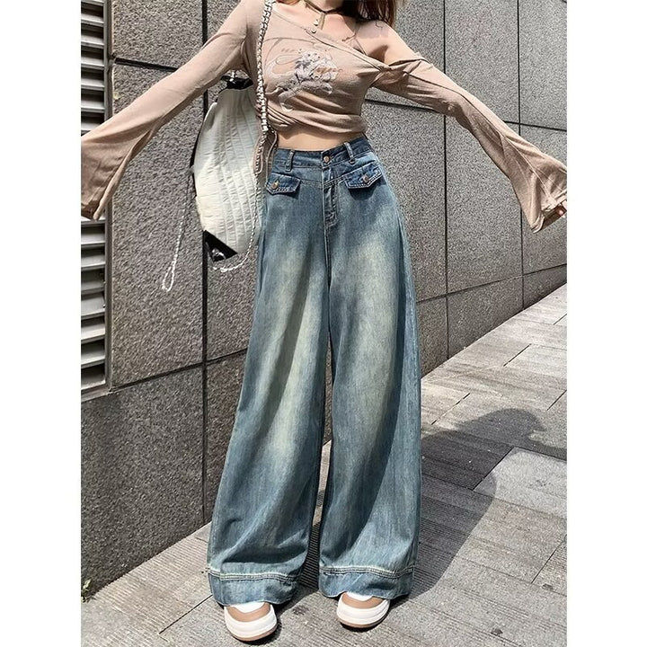 Kvinnenes vide jeans Skjora