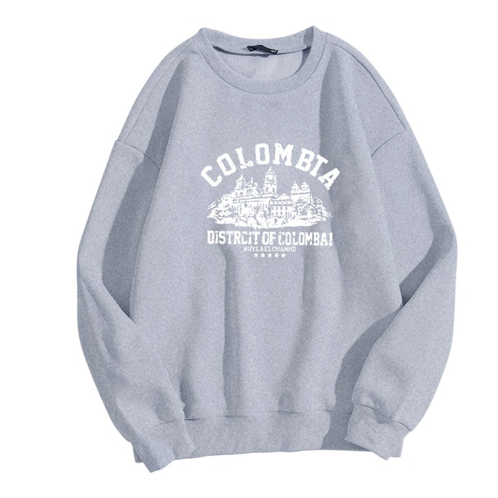 Dame sweatshirt med kreativ Colombia-print Skjora