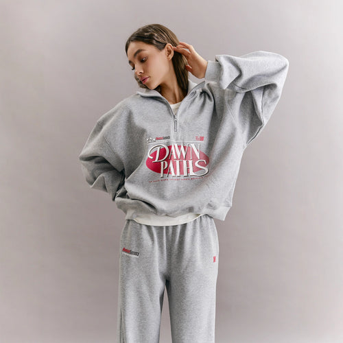 Kvinne casual sett med zip hettejakke og vide joggebukser Skjora