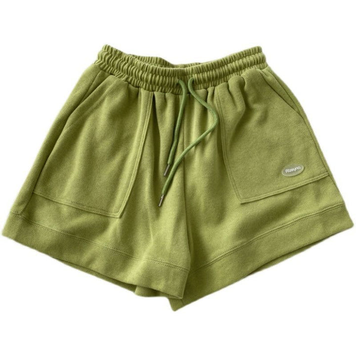 Kvinnenes casual joggeshorts med elastisk liv og praktiske sidelommer