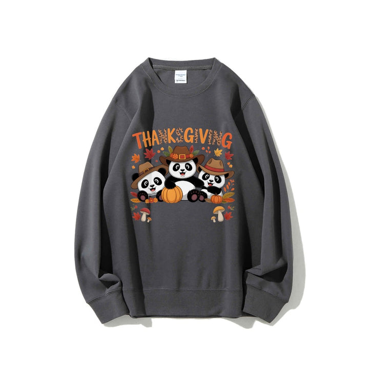 Dame sweatshirt med morsomt dyremotiv og høstmotiv Skjora