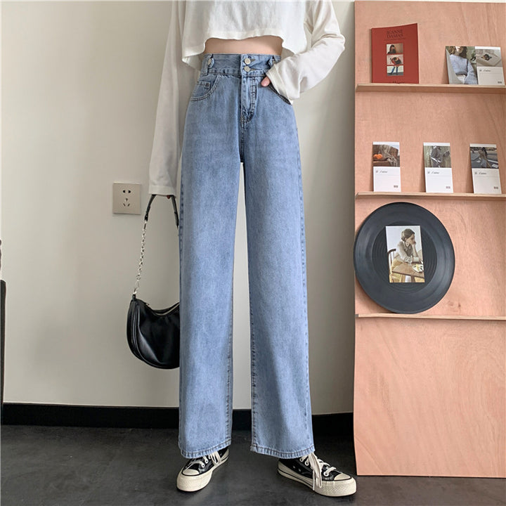 Damer Høy Midje Bootcut Jeans Skjora