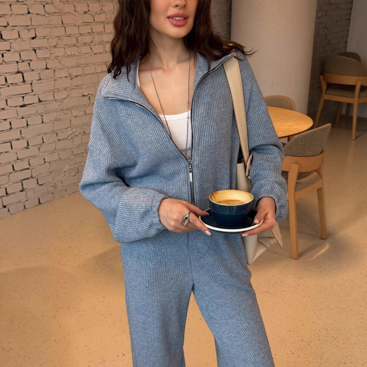 Kvinnelig hverdags jumpsuit med full-lengde glidelås og vide bein Skjora