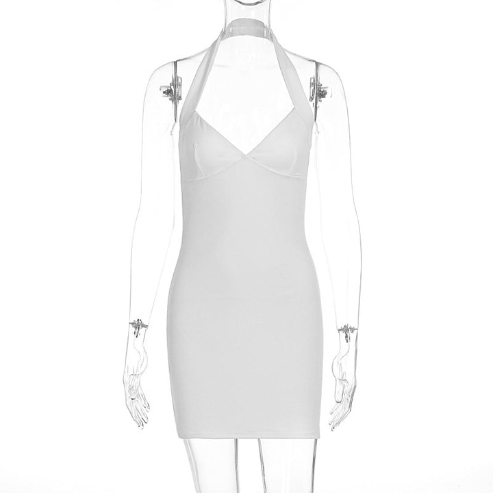 Dame Sigdress med Halterneck og figurnær design Skjora