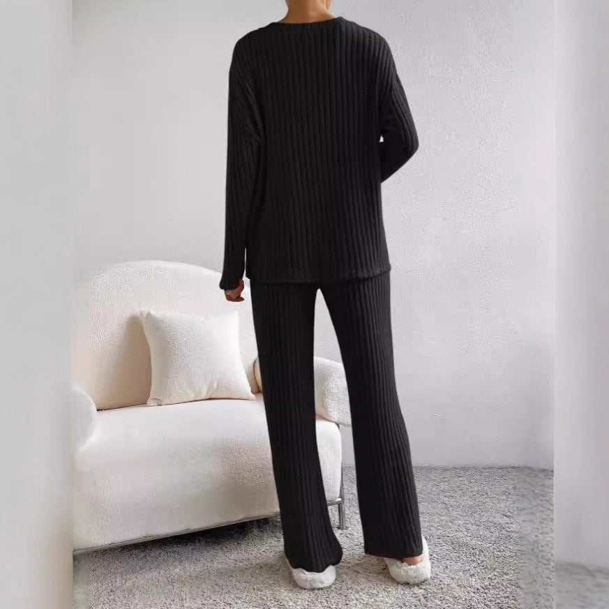 Kvinnes koselige strikket loungewear-sett Skjora