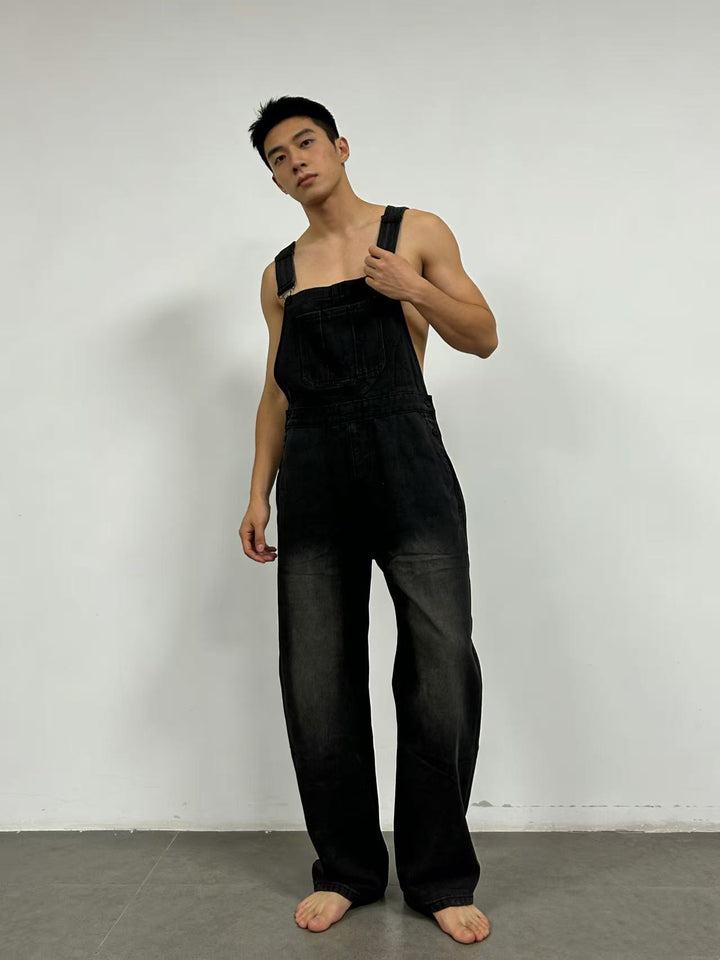 Herren Casual Bomull Dungarees Skjora