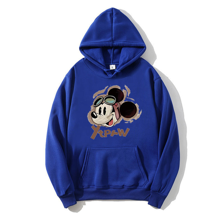Dame hette hettegenser med kreativt Mickey Mouse-motiv Skjora