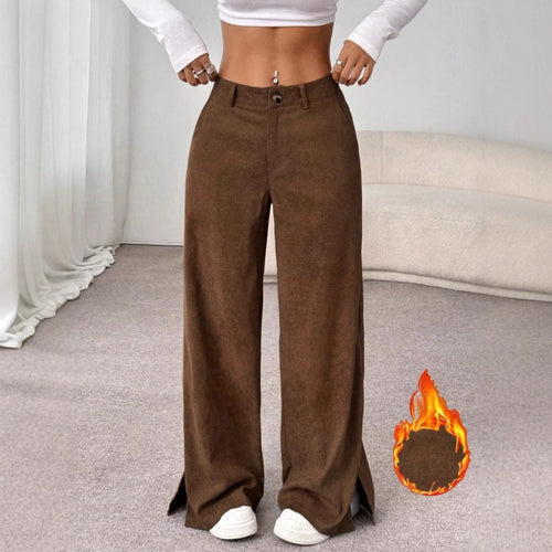 Dame Bred High-Waist Bukser Skjora
