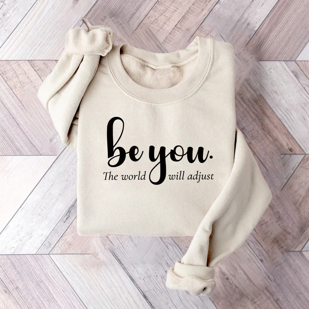 Dame sweatshirt med inspirerende motiv og motiverende budskap Skjora