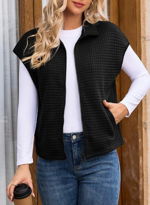 Dames vest med glidelås Skjora